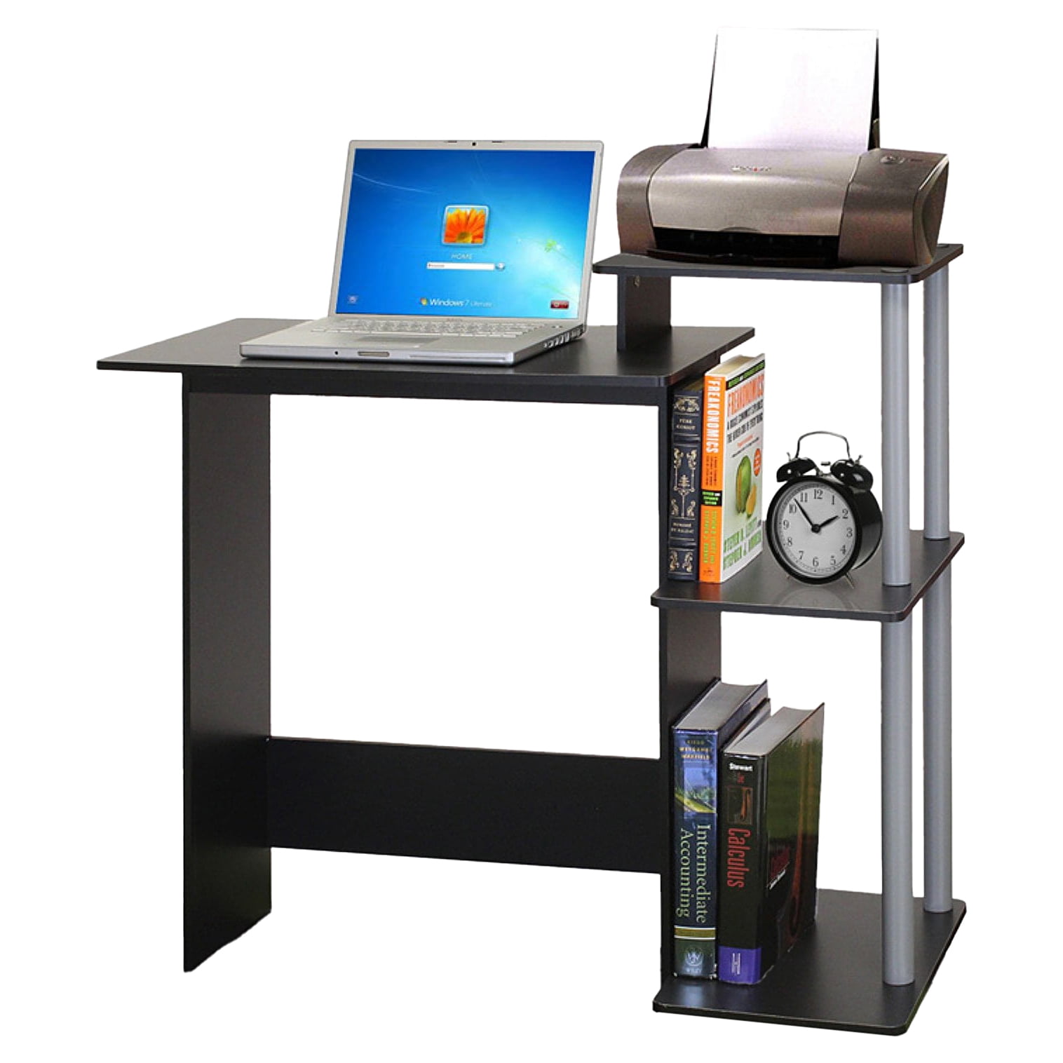 Furinno Efficient Wood Home Laptop Notebook Computer Desk in Black/Gray