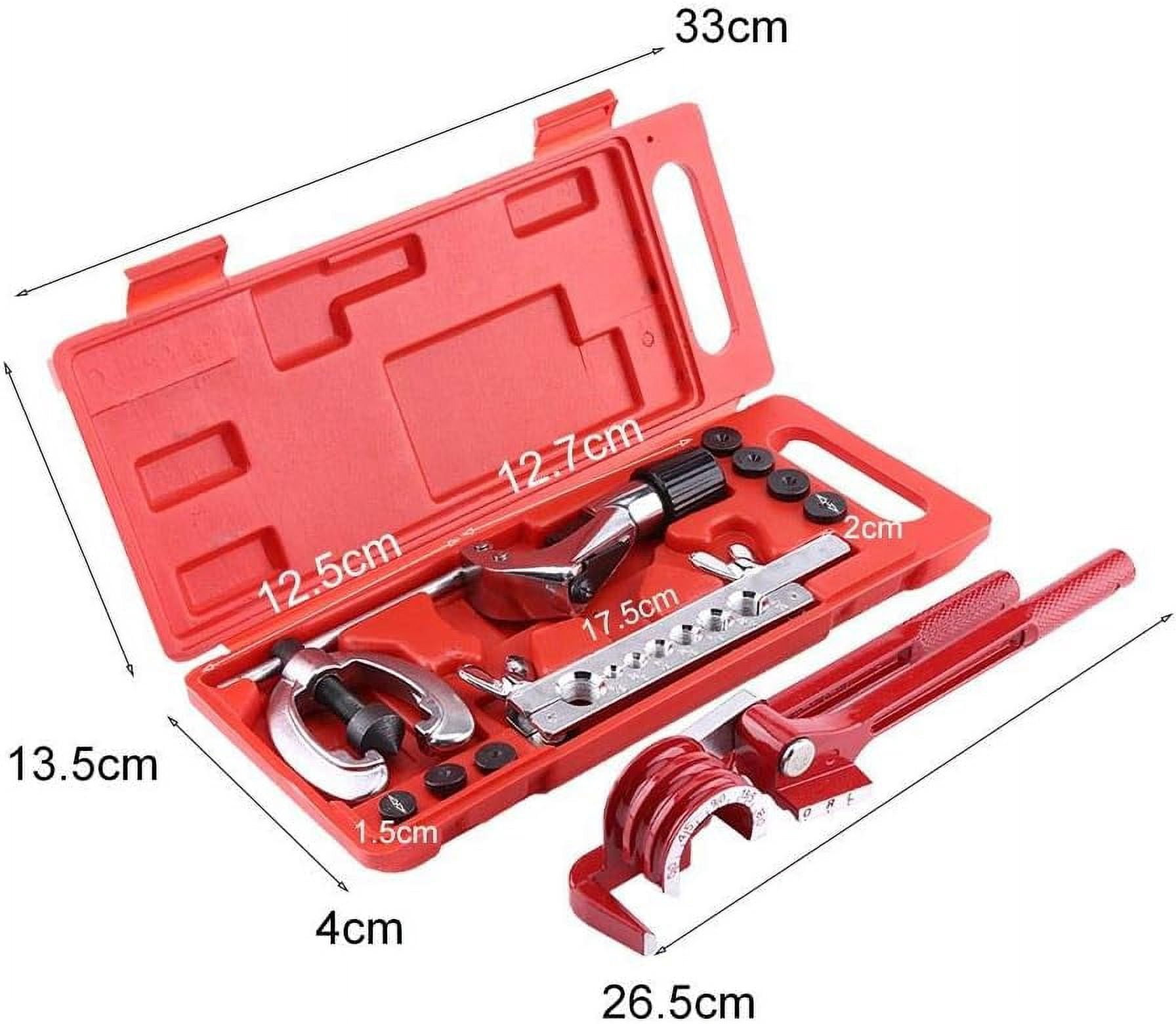 Professional Double Flaring Tool Kit, Heavy Duty Steel Tubing Flaring Tools Kit for Seamless HVAC Applications