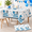 Blue Smile 1st Birthday Tablecloth, variant on 3one Happy Tablecloth Blue 1st Birthday Table Cloth 54" X 108"