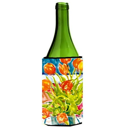 

Carolines Treasures 6025LITERK Flowers - Tulips Wine Bottle Hugger - 24 oz.