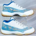 thumbnail image 3 of Ni - ke Ni - ke Air Jordan 11 Retro Low IE Zest White Argon Blue 306008-172 Men’s Size 10.5, 3 of 5