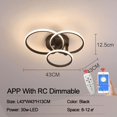 thumbnail image 3 of ADISUN Modern Led Ceiling Lights Circle Rings Flush Mount Ceiling Lamps Dimmable with Remote Control Chandelier Lighting Fixtures for Foyer Living Room Bedroom Dining Room Kitchen Office, 3 of 6