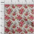 thumbnail image 1 of oneOone Viscose Chiffon White Fabric Stripe|Leaves & Floral Artistic Dress Material Fabric Print Fabric By The Yard 42 Inch Wide, 1 of 4