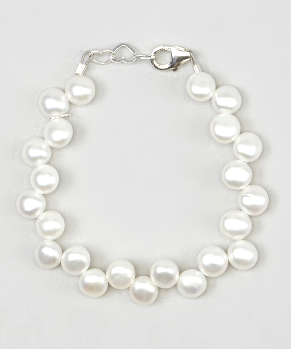 White Freshwater Pearls Beaded Bracelet