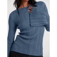 thumbnail image 4 of Womens Bell Long Sleeve Tops Going Out Knitted Pullover Sweater 2025 Fall Fashion Lightweight Winter Shirts, 4 of 6