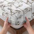 thumbnail image 3 of King Size Fitted Sheet Set - Western Wild Horse 3 Piece Bedding Sets 16" Deep Pocket Fitted Sheet with 2 Pillowcases, Desert Cactus Vintage Gray Wooden Brushed Microfiber Hotel Luxury Bed Sheets, 3 of 9