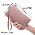 thumbnail image 2 of Women's Wristlet Clutch Slim Leather Wallet RFID Blocking Handbag, 2 of 6