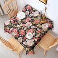 thumbnail image 2 of Pioneer Flower Floral Print Pattern Square Tablecloth,Waterproof Square Table Cover,Wipeable Spillproof Washable Table Cover for Home Kitchen Party Decor 42"X42"(107x107cm), 2 of 6