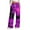 Purple, variant on WXLWZYWL Halloween Pants for Women Plus Size Stretch Pants Casual Palazzo Sweatpants Bat Print Drawstring Wide Leg Pant Lounge Elastic Waist Sweatpant with Pockets