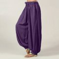 thumbnail image 3 of TAIAOJING Women's Activewear Jogger Plus Size Solid Casual Loose Harem Trousers Stretchy Work Pants, 3 of 6
