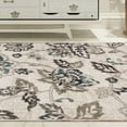 thumbnail image 4 of Floral Botanical Jacobean Area Rug or Runner, 4' x 6', Deep Royal, 4 of 6