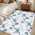 thumbnail image 4 of Blue Butterfly Area Rugs 4x6 ft Purple Flower Spring Floral Plant Simple Washable Rug Non Slip Indoor Carpet Absorbent Floor Mat for Living Room Bedroom Dining Room, 4 of 9