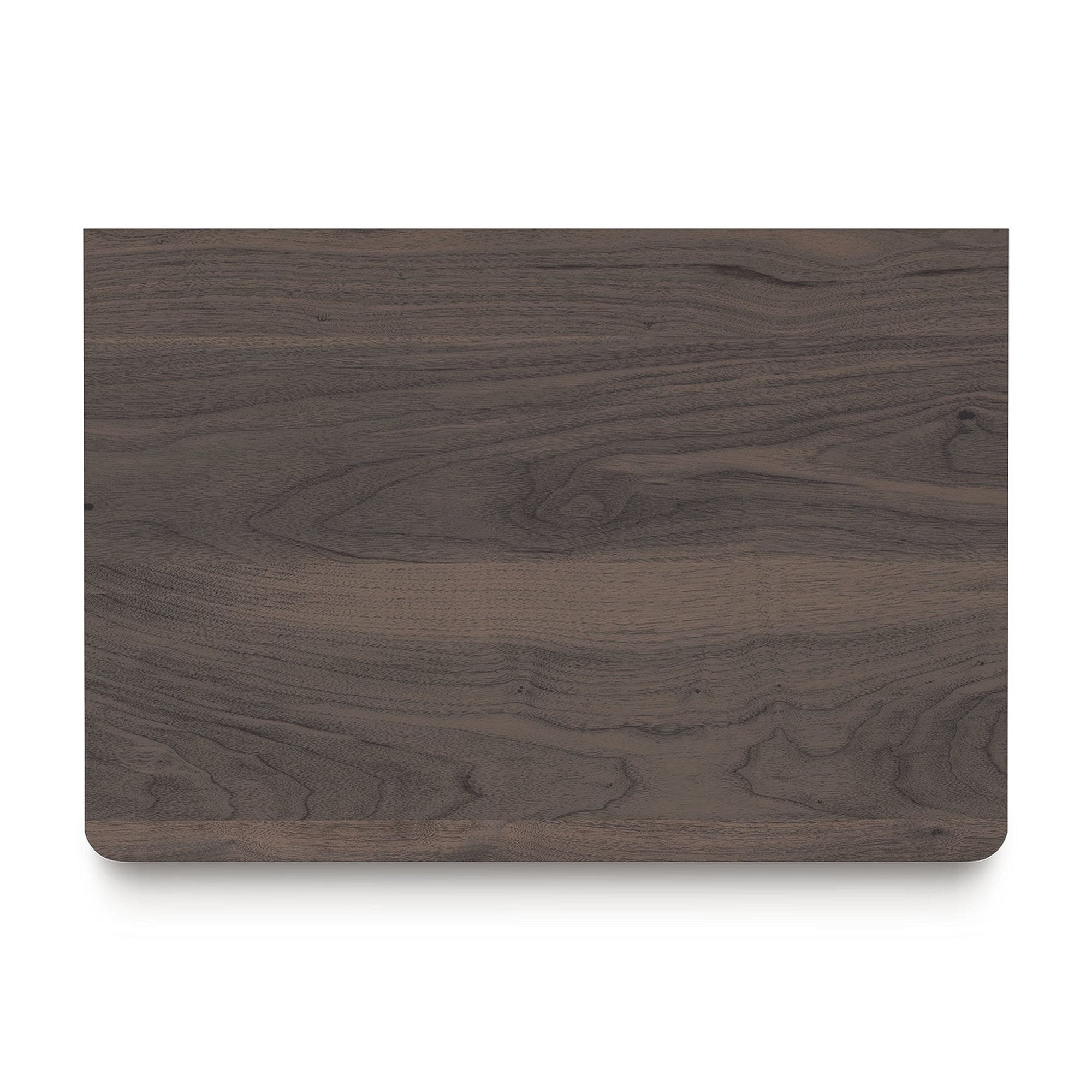 Signature Design by Ashley Cadmori One Drawer Nightstand - Rich Brown Walnut Finish, USB-A & USB-C Charging, Ambient Lighting, Reeded Accents