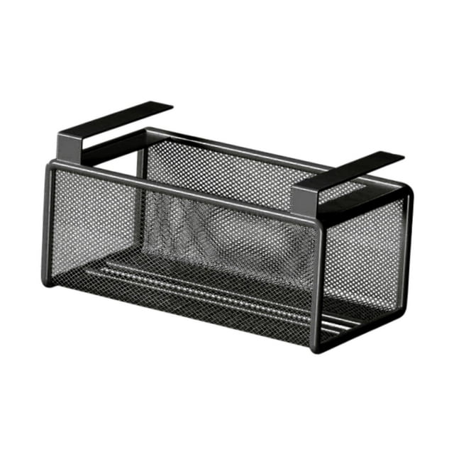 Soporte de tejido de cocina Soporte de papel higiénico bajo almacenamiento en estante Multifunción Toalla de toallas de toalla de toalla de papel para Negro horizontal