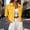 Yellow, variant on Collared Women'S Coats, Jackets & Vests Button White Western Style Elbow-Length Bomber Modern Solid Minimalist Denim Jackets White,M