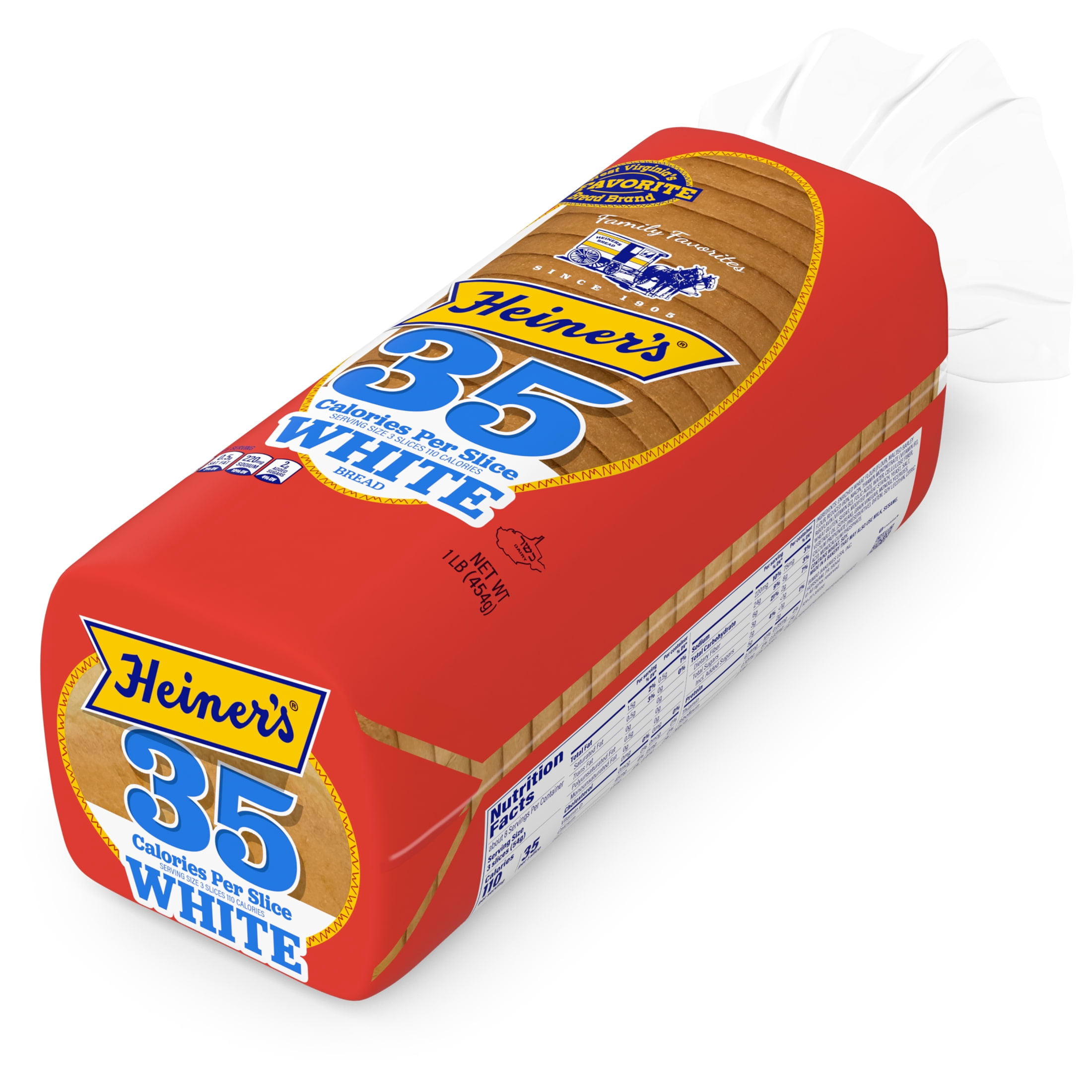 Heiner's 35 White Bread, 16 oz, White Bread, Bag