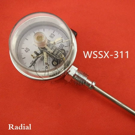 

Electrical contact bimetallic thermometer WSSX-301/31 Boiler thermometer temperature gauge Axial / Radial industrial 0-100degree