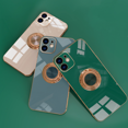 thumbnail image 5 of Finger Ring Holder Case Plating Design Rotating Holder Kickstand Magnetic Shockproof Bumper Cover Case for iPhone 14 Pro Max 6.7 inch, 5 of 5