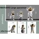 thumbnail image 2 of Blanco 3 piezas figura de astronauta estatua escultura gran astronauta decoración del hogar acentos, estante de mesa sala de estar, adorno de planeta de resina exterior para tarta, 2 of 5
