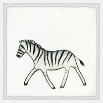 Marmont Hill Walking Zebra Framed Wall Art