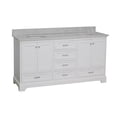 thumbnail image 5 of Harper 72" Double Bathroom Vanity with White Cabinet and Carrara Marble Top, 5 of 6