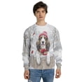 thumbnail image 4 of Playful Afghan Hound Welcomes Winter Snowy Day with Cardinal Bird All Over Print 3D Sweatshirt Unisex Merch Dog Lover - 2017, 4 of 6