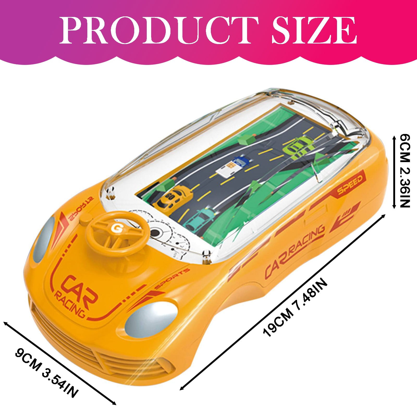 ZMKIAG Children's Handheld Game Console, Simulation Adventure Driving Racing Car Game, Educational Musical Car Toys, Boys Girls Small Car Thinking Training Concentration