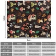 thumbnail image 2 of Mushroom Blanket, Plant Blanket Throw Gifts for Mushroom Lovers, Soft Lightweight Mushroom Decor Flannel Blanket, Black Cozy Fuzzy Plush for Adult Teens, Sofa, Bed, Living Room, Office, 50"x60", 2 of 6
