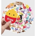 thumbnail image 2 of 100pcs Cute Cartoon Stickers, Stickers for Water Bottles - Pack | Animal Aesthetic Decals, Vinyl Waterproof Laptop, Guitar, Bike (Clear), 2 of 4