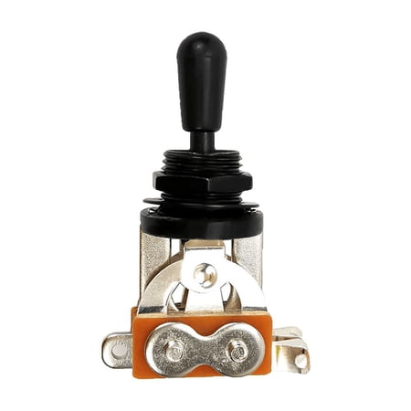 LOOKSEVEN 3-Way Short Toggle Electric Guitar Switch Selector For Gibson Epiphone Les Paul- Black / Black Tip