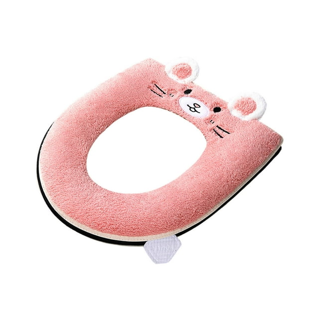 Cojín de asiento de inodoro Almohadilla impermeable esponjosa y engrosada | Funda lavable con cremallera | Material de poliéster suave | Comodidad reutilizable para todas las estaciones | 42x38cm |