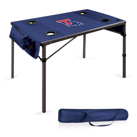 Louisiana Tech Bulldogs Portable Folding Travel Table - Navy - No