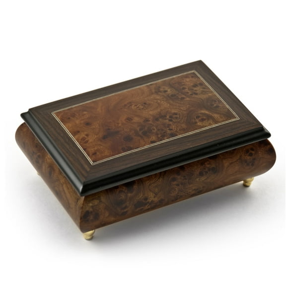 Alluring 30 Note Neutral Tone Modern Music Box with Rosewood Frame - Come Back to Sorrento