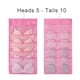 thumbnail image 5 of Organizador de armario colgante Estante de pared de doble cara Bolsa de almacenamiento de armario para calcetines de ropa interior - Rosa - 15 bolsillos kenally HA3102-03B, 5 of 6