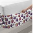 thumbnail image 2 of Floral Bed Skirt, Hand Drawn Like Aster Flowers Drawing Repetitive Print on a Plain Background, Elastic Bedskirt Dust Ruffle Wrap Around for Bedding Decor, 4 Sizes, Violet Pink Cream, by Ambesonne, 2 of 2