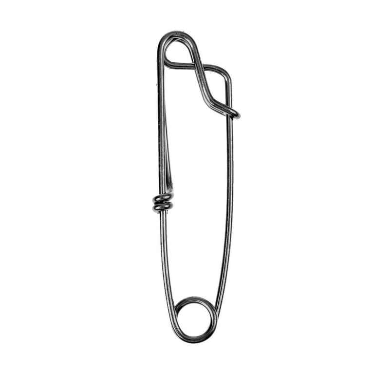 Fanmusic 60X Long Line Clips Branch Hanger Snap Tuna Clip Fishing Tackles Accessories, Size: Small, Silver