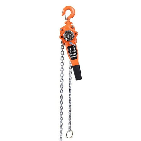 Ratchet Chain Pulley Lever Hoist,0.75t Orange Color Chain Block Hoist Ratchet Hoist Ratchet Lever Pulley Lifting 3meters ()