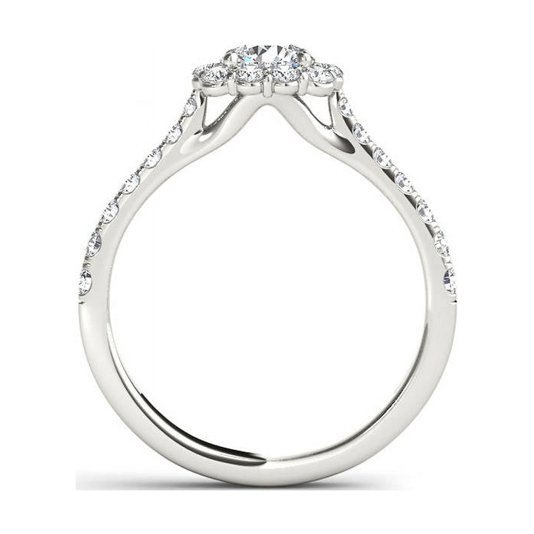 1-1/4 Carat T.W. Diamond Single Halo 14kt White Gold Engagement Ring