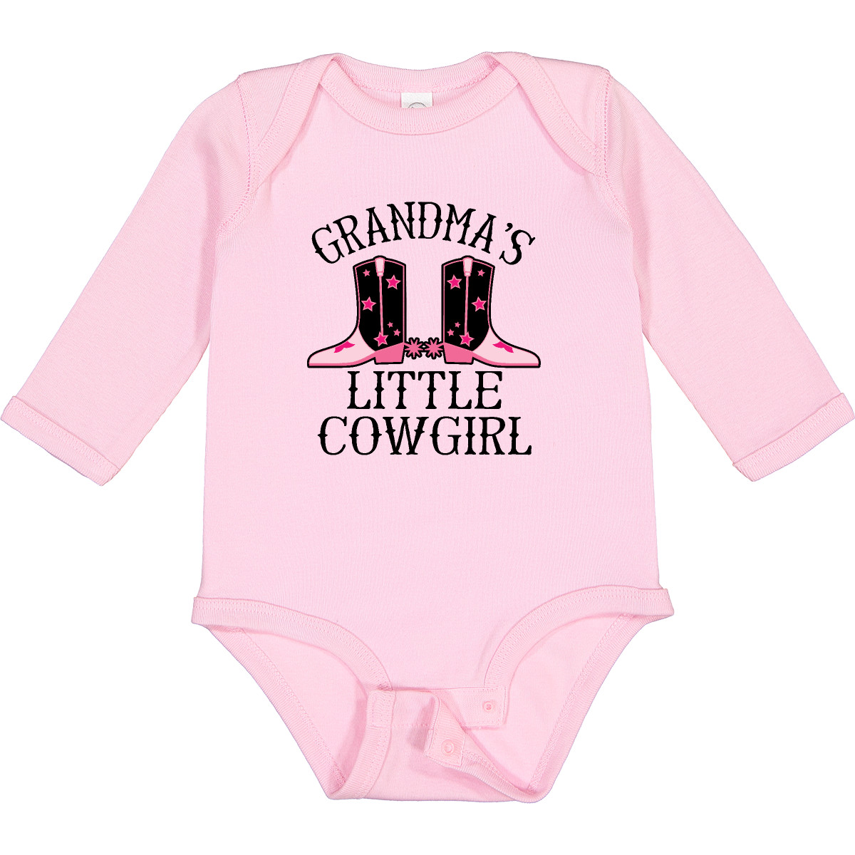 Inktastic Grandma Little Cowgirl Baby Clothes Girls Long Sleeve Baby Bodysuit