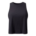 thumbnail image 3 of Aihuaihua Women's Pleated Cropped Sports Tank Tops Sleeveless Running Workout Tops Active Yoga Tops Shirts 2026 Fasion Dark Blue M, 3 of 8