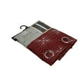 thumbnail image 2 of 2 Pack Dana Burgundy Faux Silk 55"x84" Decorative Window Curtain Panel with Geometric Embroidery Design in White/Silver and Grommets, 2 of 2