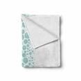thumbnail image 2 of Under the Sea Soft Flannel Fleece Blanket, Ocean Dive Inspired Image with Circle and Geometric Bubbles Art Print, Cozy Plush for Indoor and Outdoor Use, 50" x 60", Sky Blue and White, by Ambesonne, 2 of 6