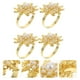 thumbnail image 4 of GOOHOCHY Juego de 4 sujetadores de servilletas navideños, anillos para servilletas, decoración para servilletas (dorado), 4 of 7