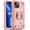 Pink, variant on Compatible with iPhone 13 Mini/iPhone 12 Mini Case 5.4 Inch with Built-in 360°Rotating Ring Stand, Military Grade Drop Protection Full Body Rugged Heavy Duty Protective Cover. (Avocado)