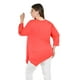 thumbnail image 3 of Blusa asimetrica con pedreria Roman Fashion /Tallas Extras, 1-204N (Coral) coral 38, 3 of 5