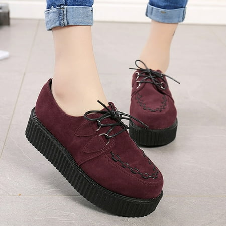 

Cathalem Womens Casual Shoes for Fall 2022 Women s New Leather Grinding Japanese Vintage Thick Soled Slip on Shoes Women Casual D 8