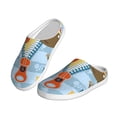 thumbnail image 2 of Fotbe Giraffe Come Out From Zipper Pattern Women's Fuzzy Curly Fur Memory Foam Loafer Slippers Indoor Outdoor Slippers Winter Home Shoes-46/47, 2 of 7