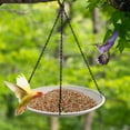 thumbnail image 5 of sruoe Bird Feeder, Hanging Bird Feeders Outdoor, Weatherproof Open Platform Bird Feeders, Decoration Wild Feeders for Outside, Garden, Patio, Yard, Deck, Silica Gel, 5 of 6