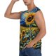 thumbnail image 3 of Balery Starry Sky Sunflower Camisetas sin mangas para hombre, absorbe la humedad y protege contra el mal olor.-Large, 3 of 7