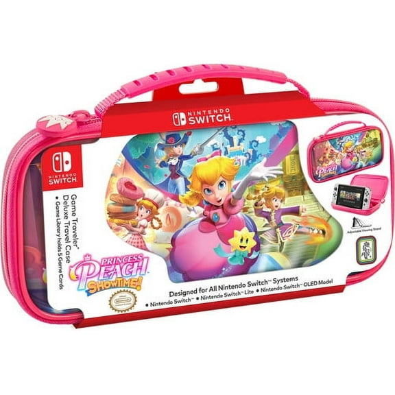 RDS Game Traveler Deluxe Princess Peach ShowTime Travel Case, for Nintendo Switch